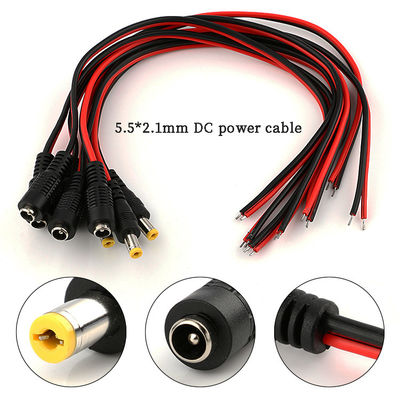 کیفیت  5.5x2.1mm DC Power Cord 1m 2m 3m Power Adapter Extension Cable For CCTV Camera کارخانه