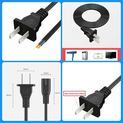 کیفیت  2 Pin CCC Power Cord Electrical Two Core Plug For Audio Home Appliances کارخانه