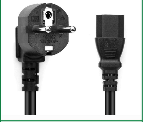 کابل برق CEE7/7 Schuko به IEC 60320 C15 VDE برای لوازم خانگی